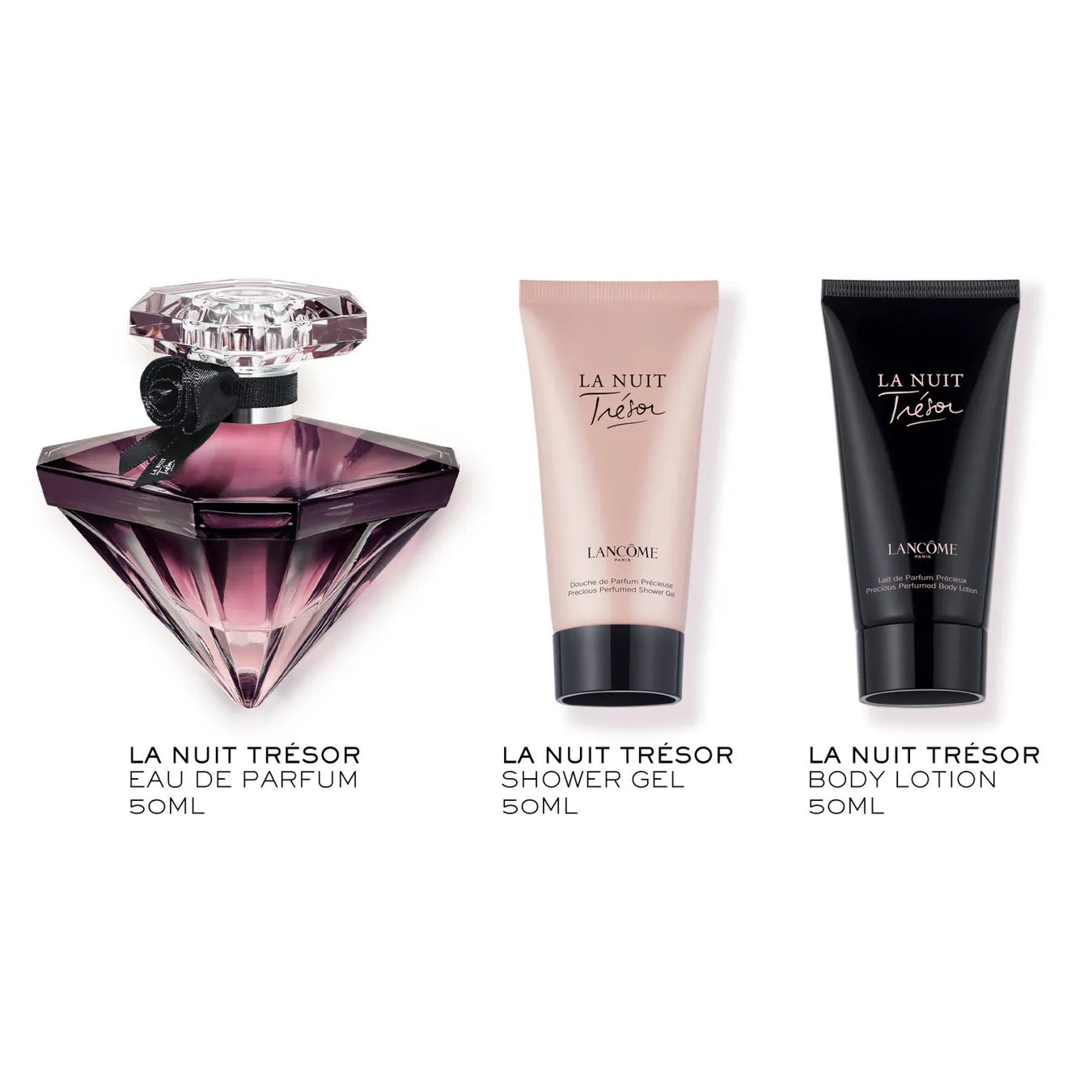 (3-tlg. Set) Trésor Damen Geschenkset mit Eau de Parfum / Body Lotion / Shower Gel
