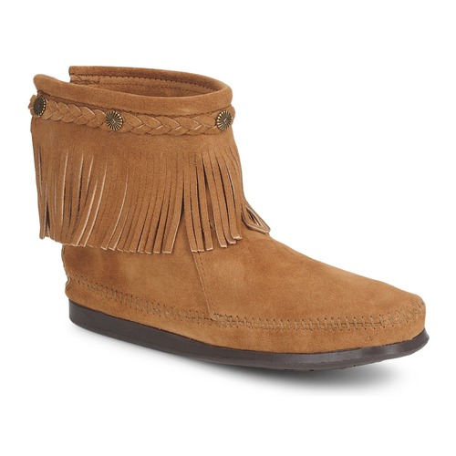 Minnetonka - HI TOP BACK ZIP BOOT - Taupe