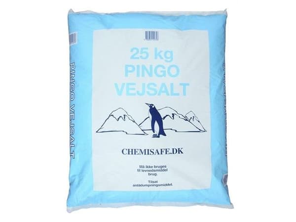 Pingo stenvejsalt 25 kg - Velegnet som tømiddel t/veje, stier & P-Pladser, opbev. tørt