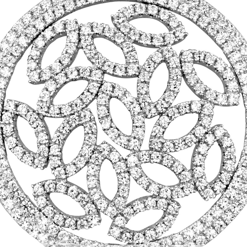 Pendentif Design en Argent orné de Cristal Swarovski Cubic Zirconia Blanc