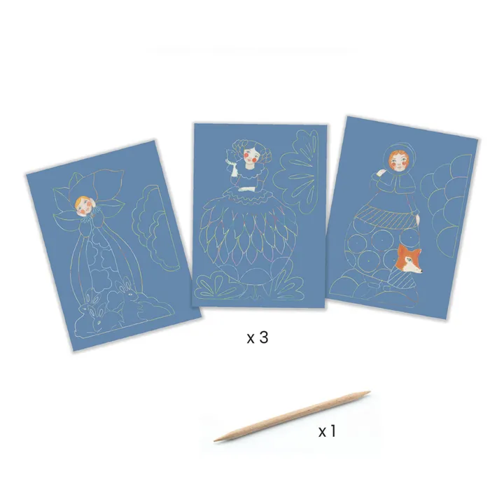 Djeco Cartes à gratter Jolies robes