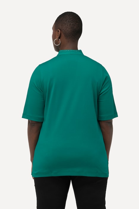 T-Shirt, Pima Cotton, A-Linie, Kelchkragen, Halbarm