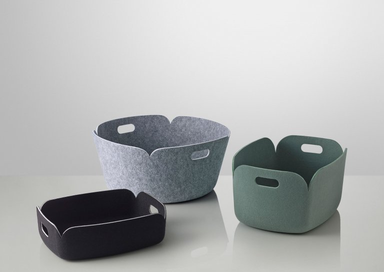 Muuto Restore Round opbergmand grijs