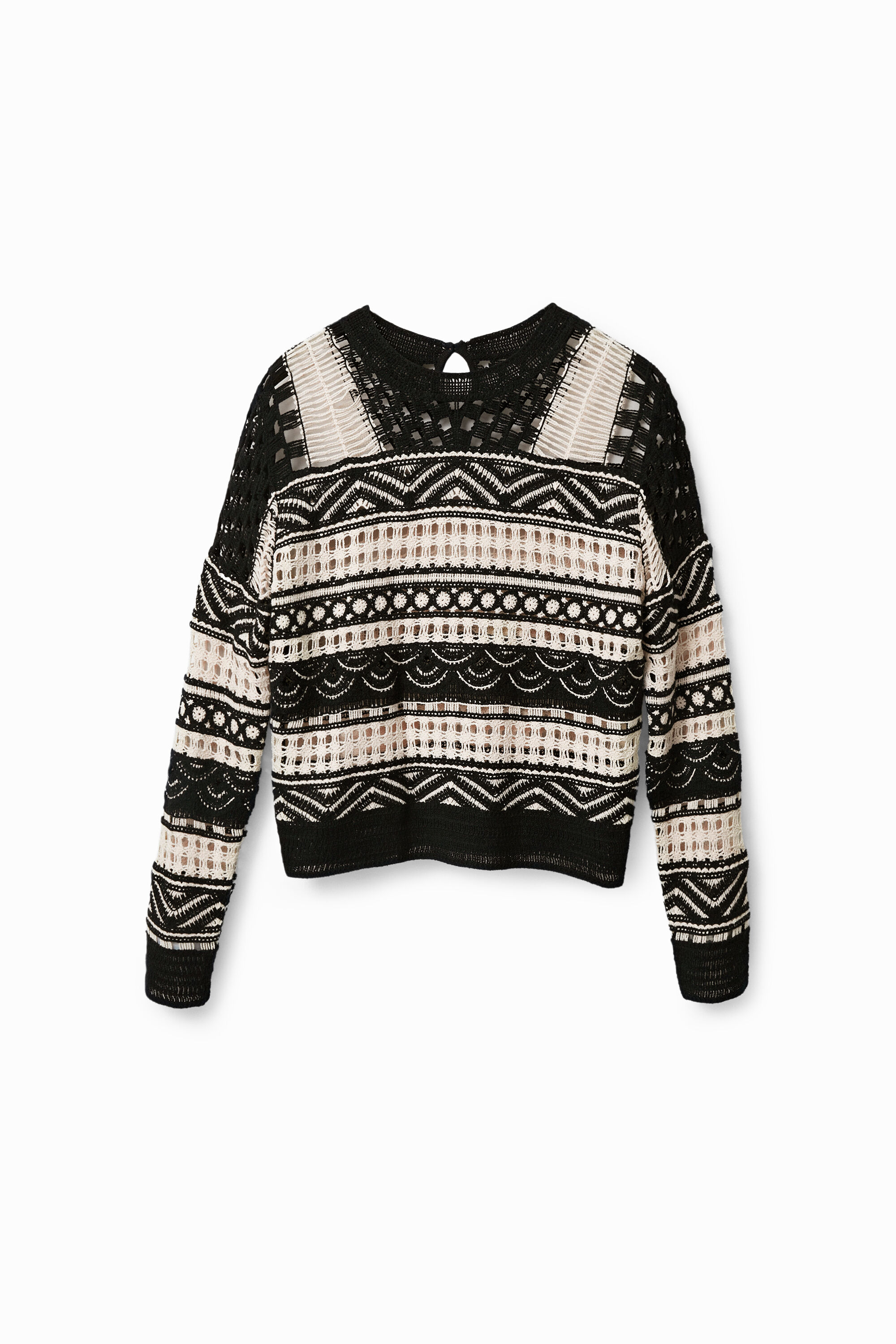 Pull crochet semi-transparent