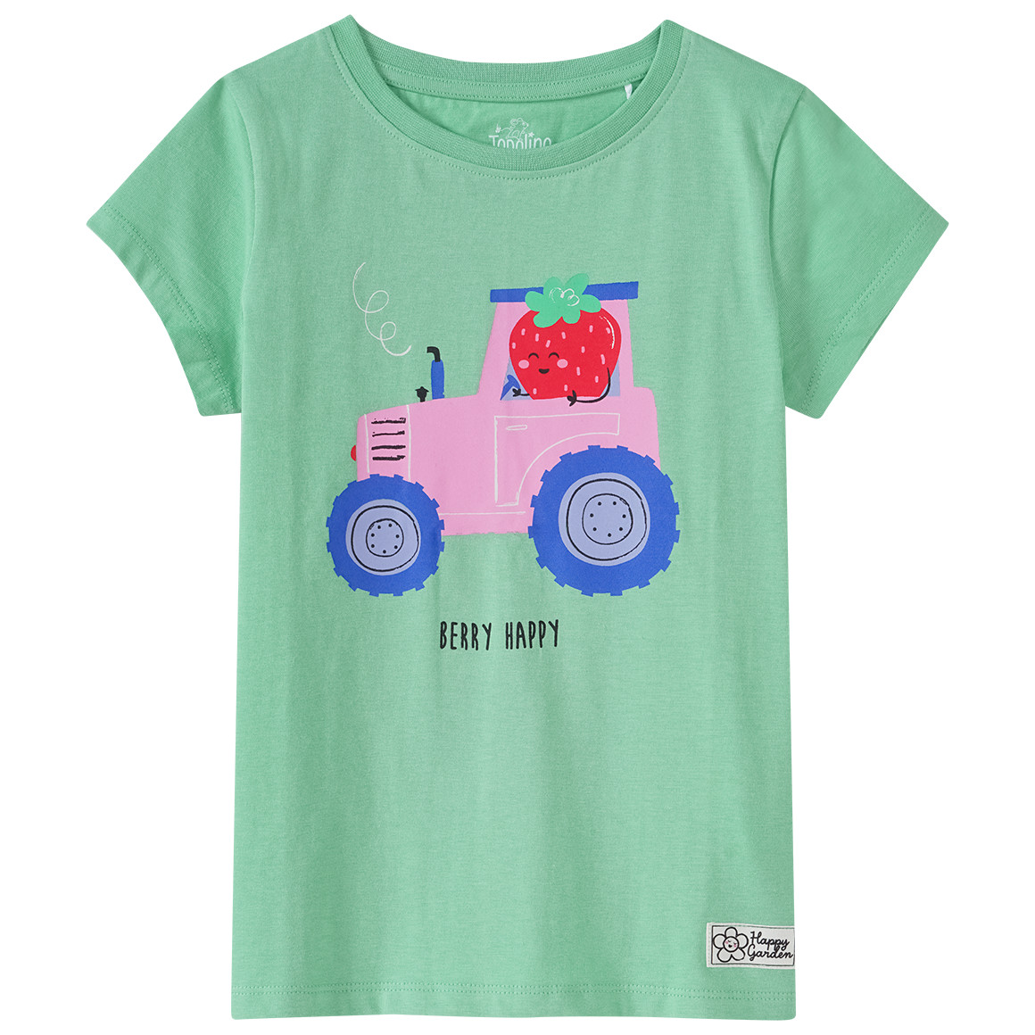 Topolino Mädchen T-Shirt mit Bauernhof-Print hellgrün