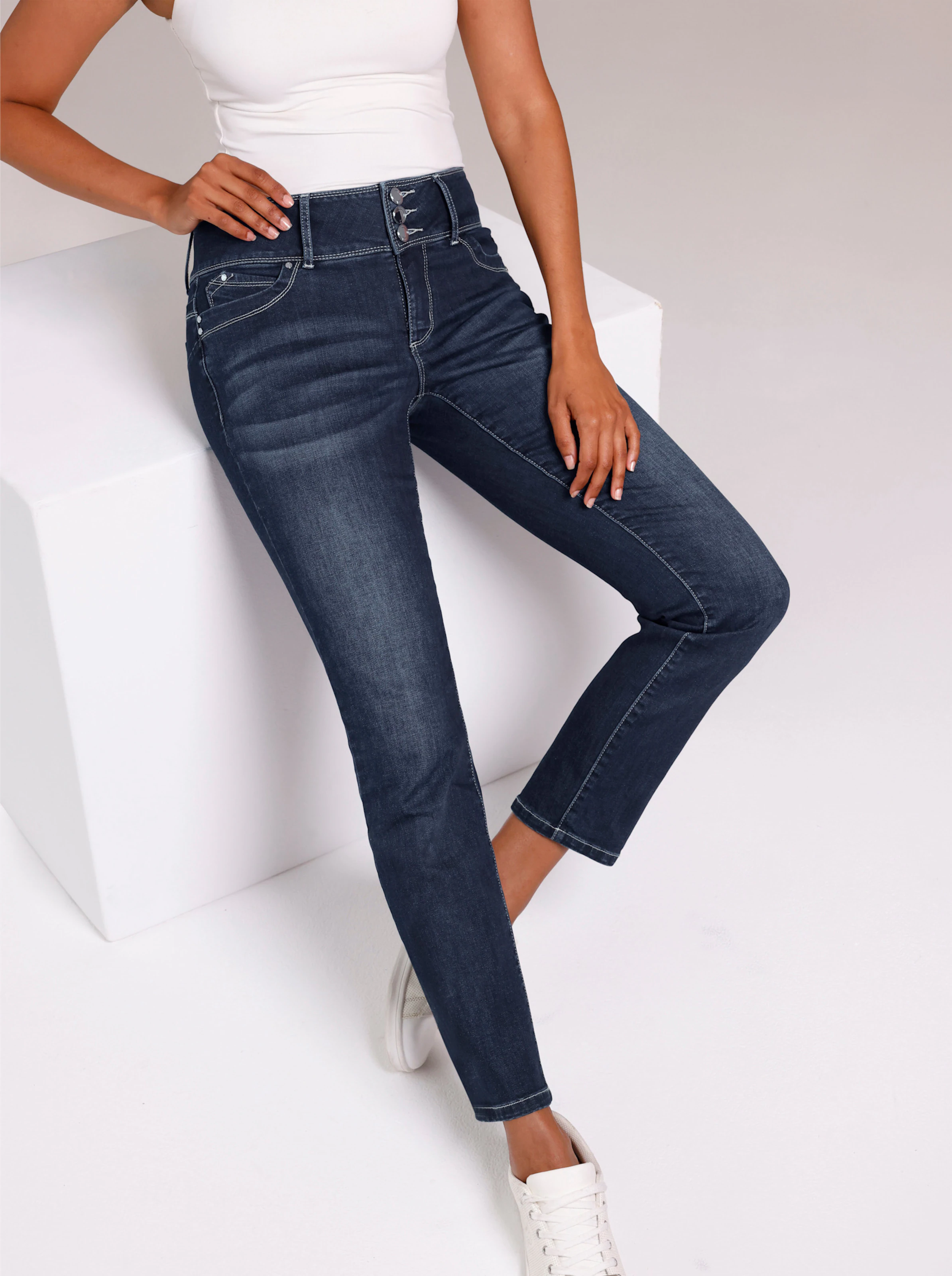 CREATION L PREMIUM Edel-Jeans in dark blue