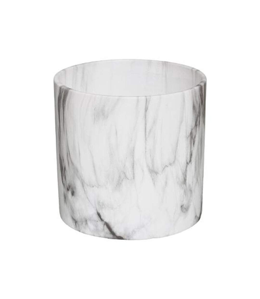 Lot de 2 Cache-Pots Effet Marbre 14cm Noir & Blanc