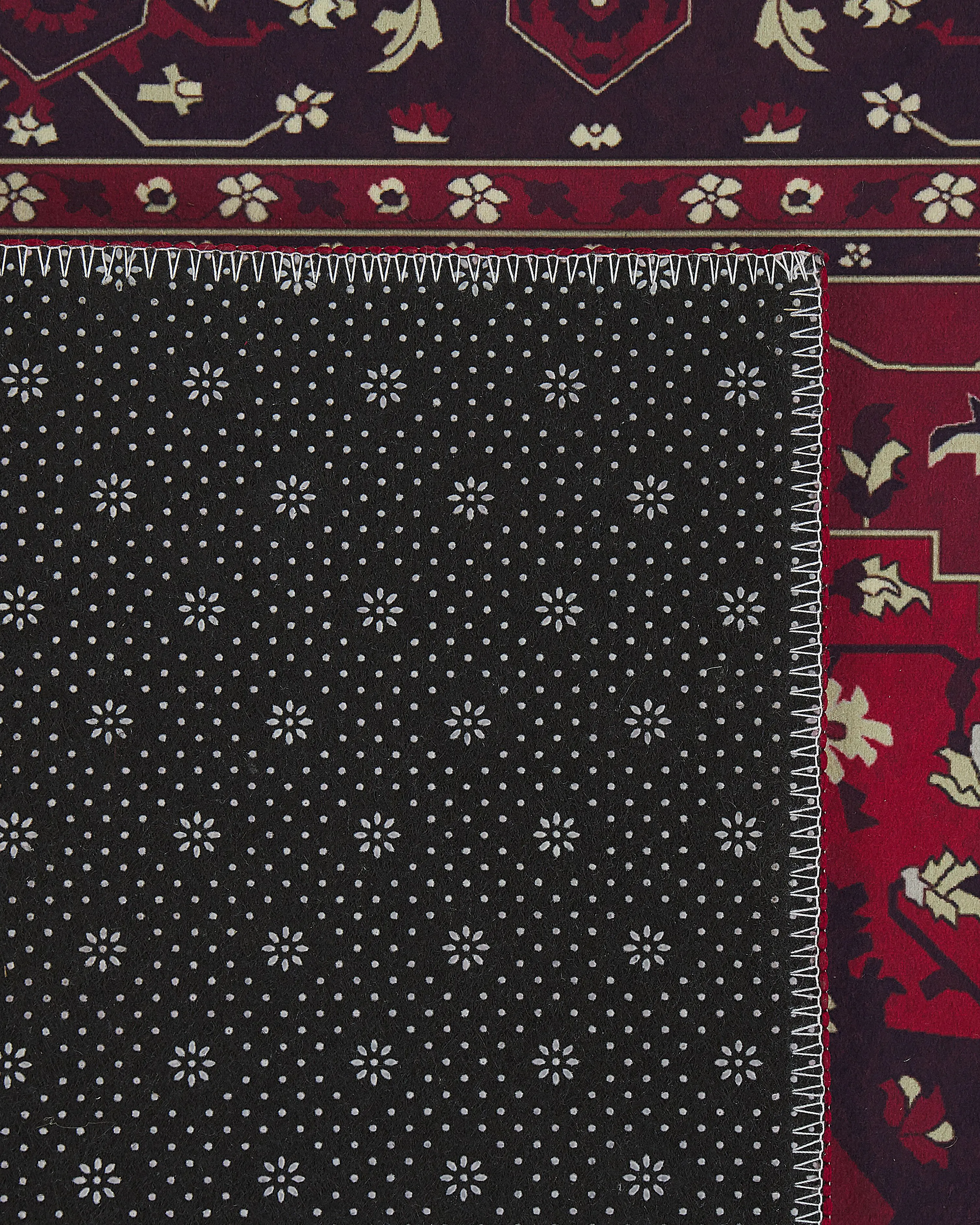 Vloerkleed VADKADAM Donkerrood 80 x 300 cm