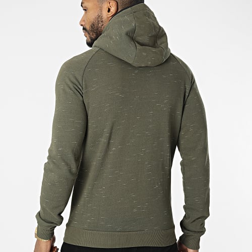 Sweat Zippé Capuche Gortion Vert Kaki Chiné