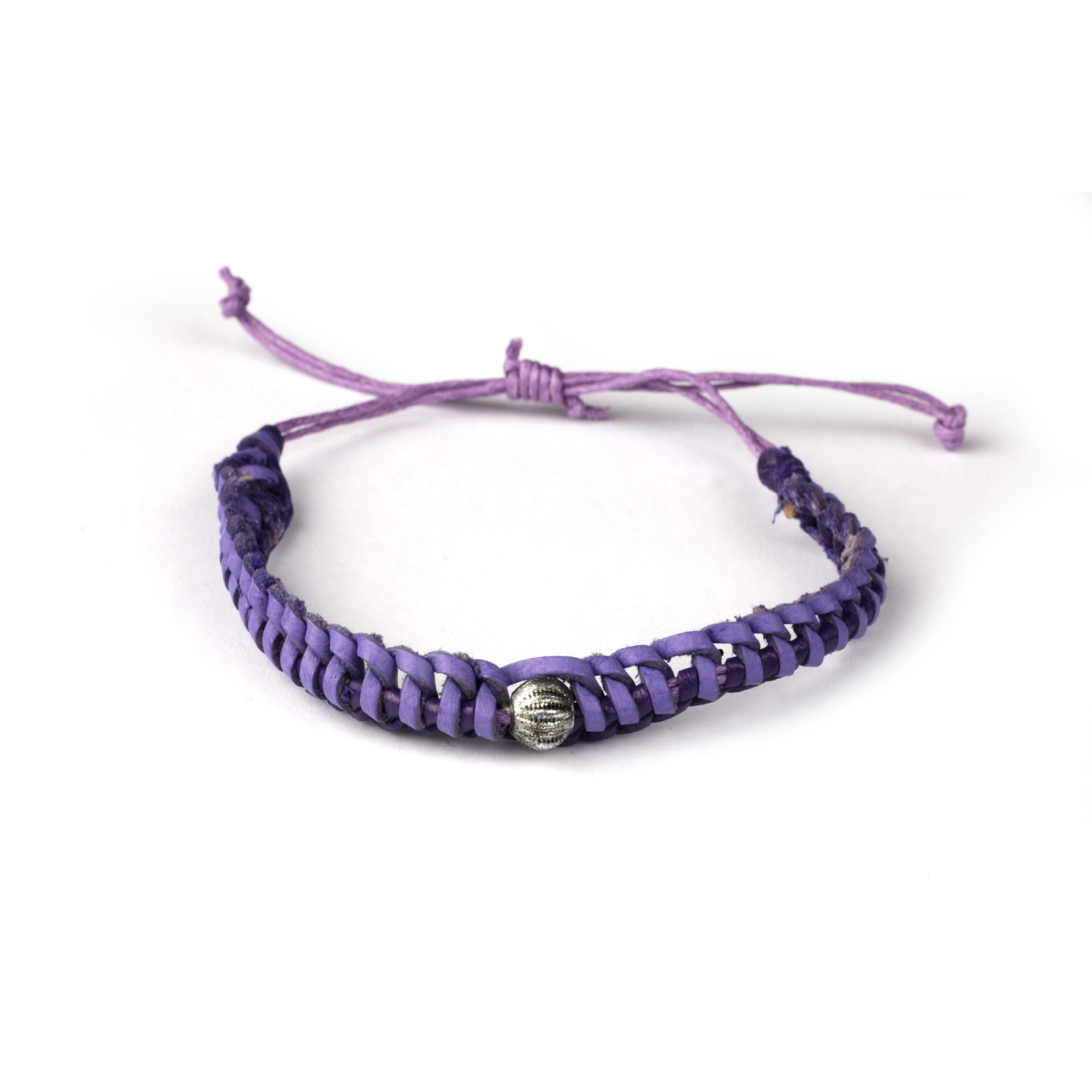 Armband geflochten, braun, lila, Ø 10 cm günstig bestellen
