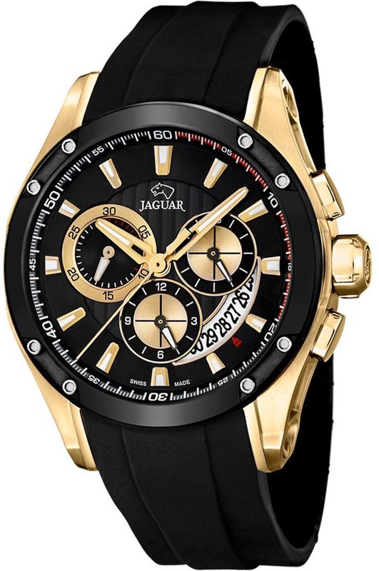 Jaguar - J691/2 - Herenhorloge - Zwart - RVS - Silicoon - Quartz