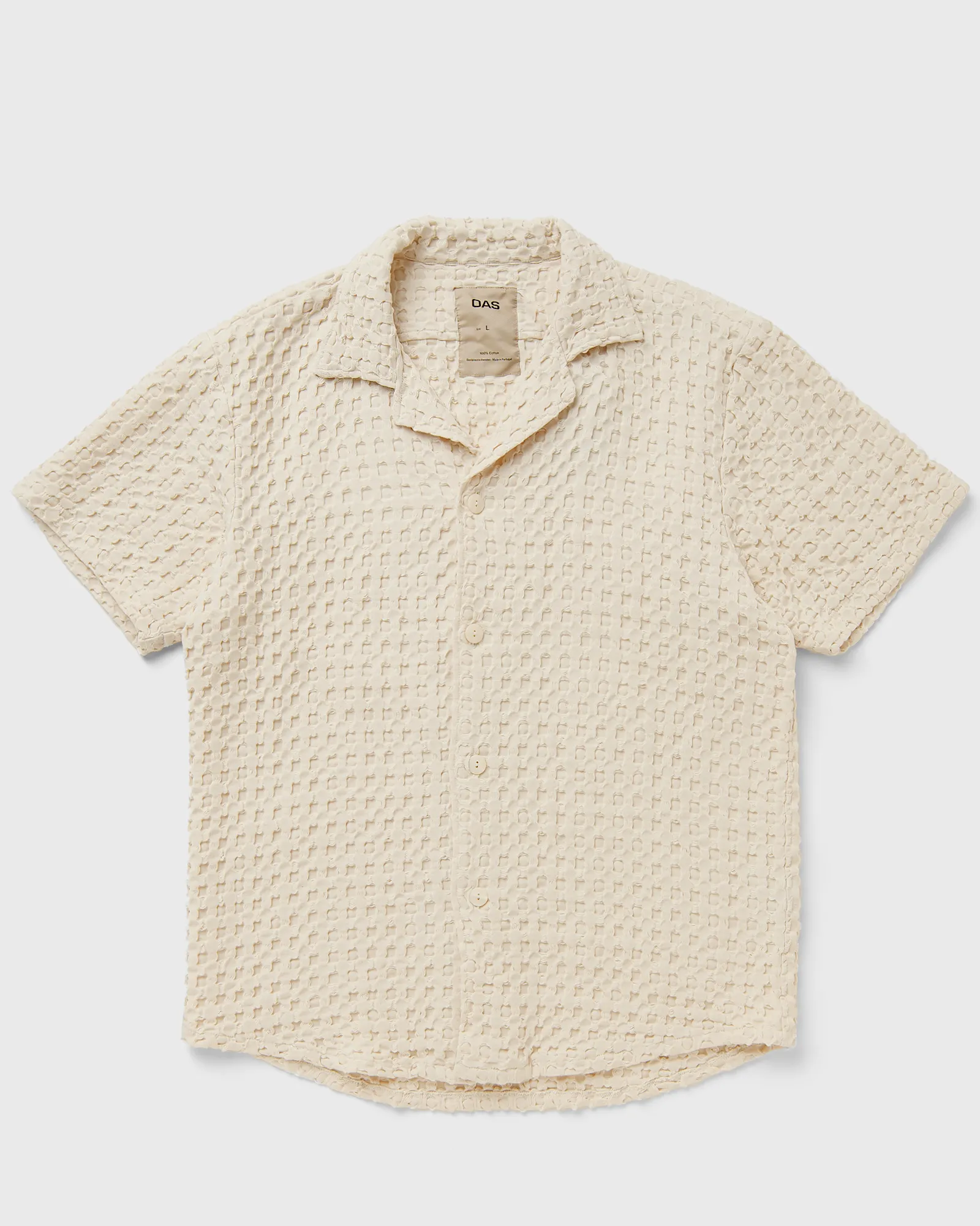 OAS Ecru Cuba Waffle Shirt