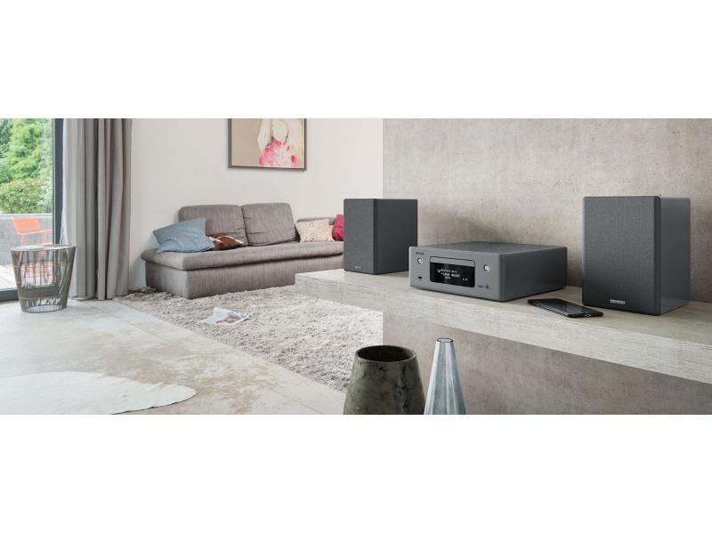 Denon Micro-HiFi Anlage CEOL N10 Schwarz HiFi Kompaktanlage mit Netzwerk- und CD-Player