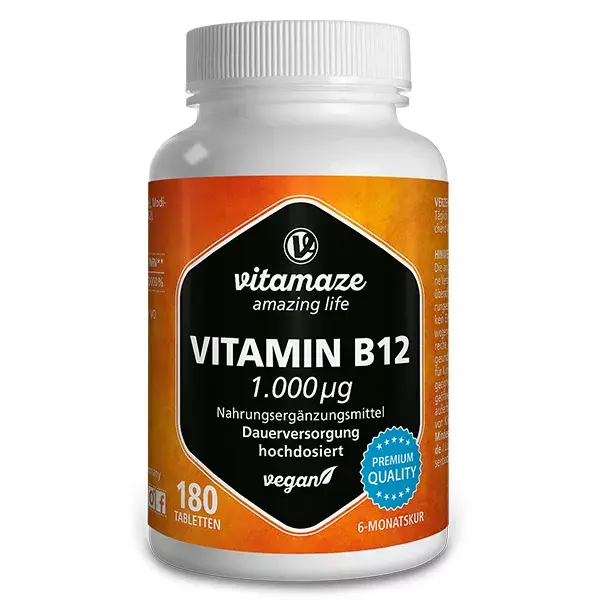 Vitamaze Vitamina B12 1000 µg 180 comprimidos