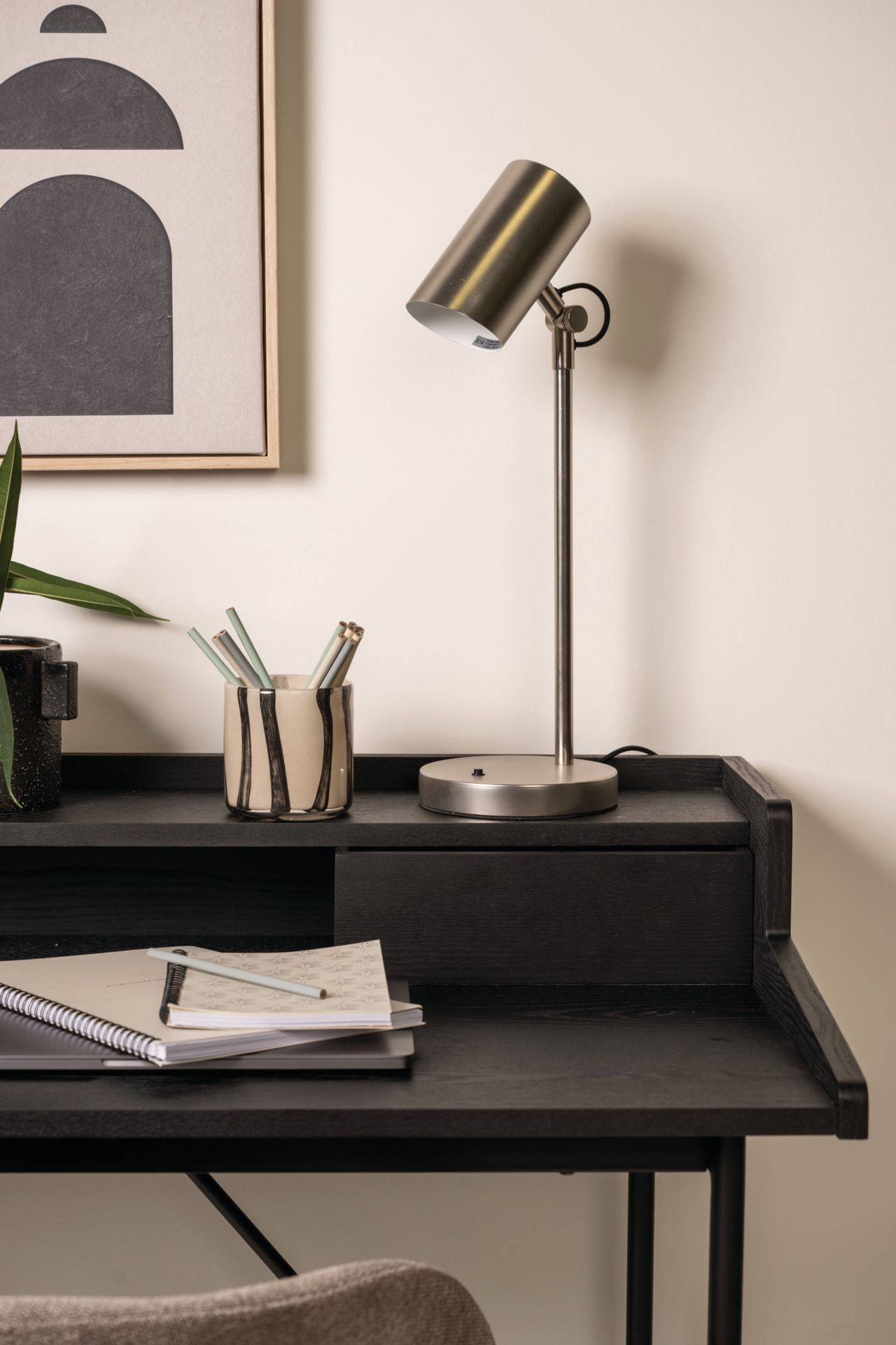 Bordlampe svart - 8x15x51,6 cm