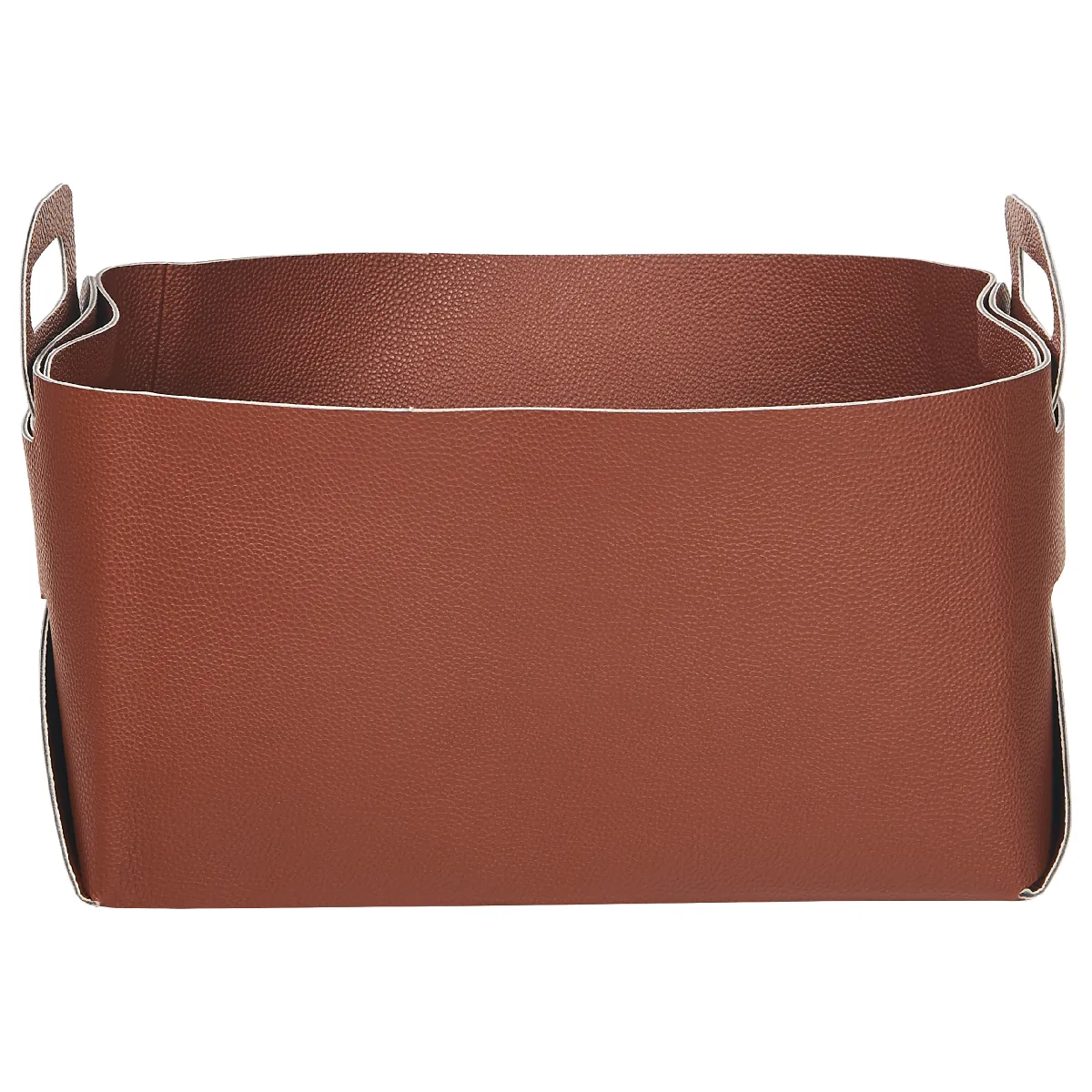 Beliani Paniers Cuir PU Marron NUZI