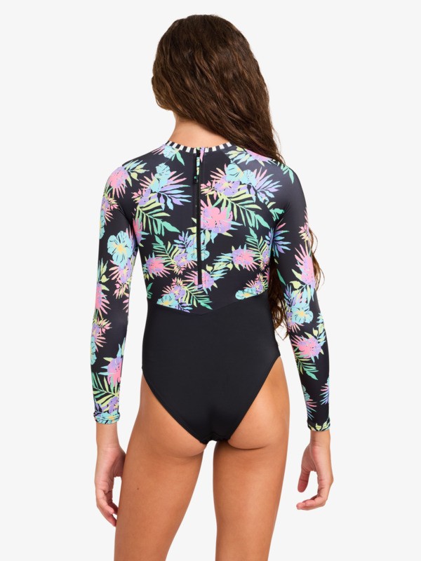 Roxy Active Maillot une pièce manches longues Noir Filles 6-16 ans