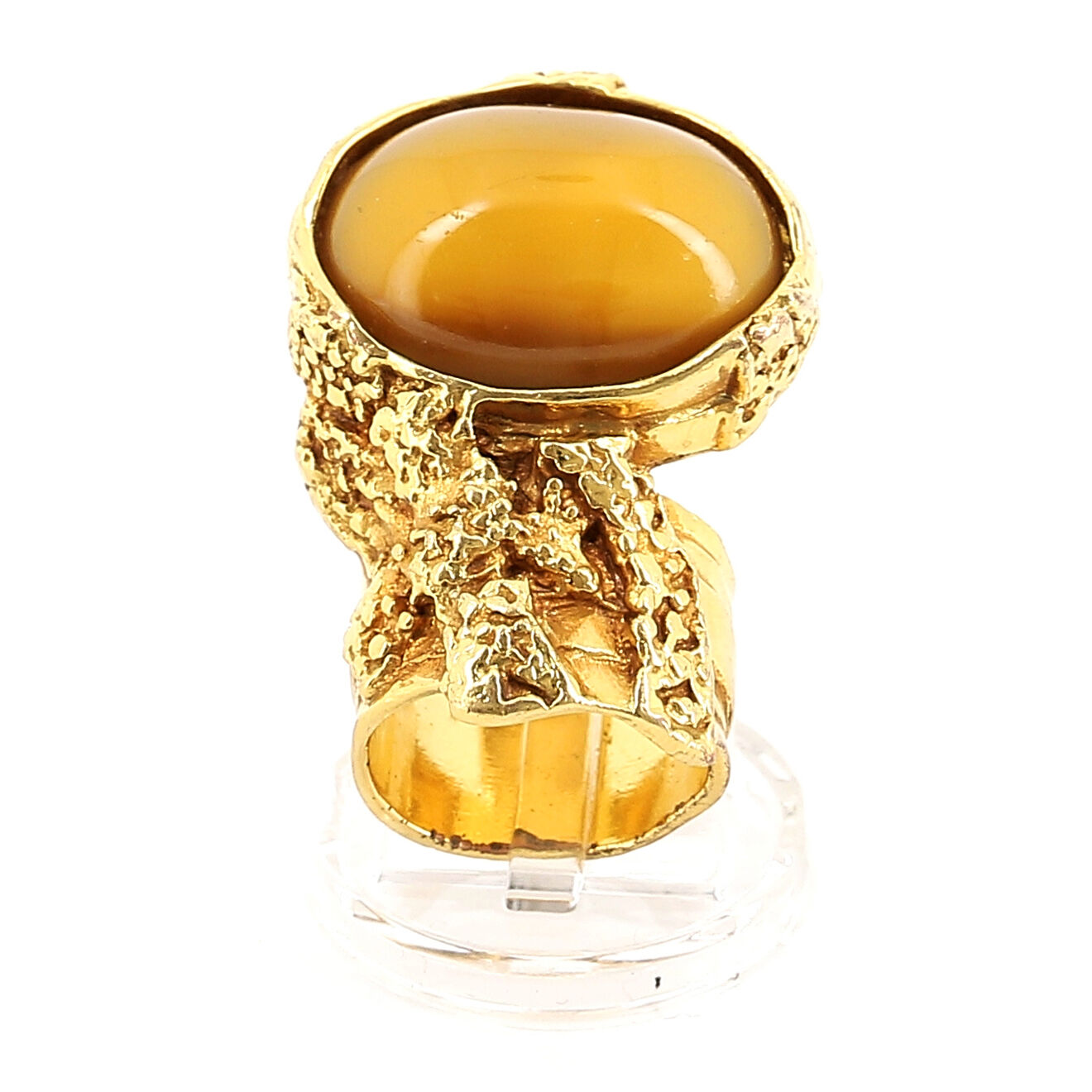 Saint Laurent Bague arty vintage saint laurent en métal dorée Très bon état