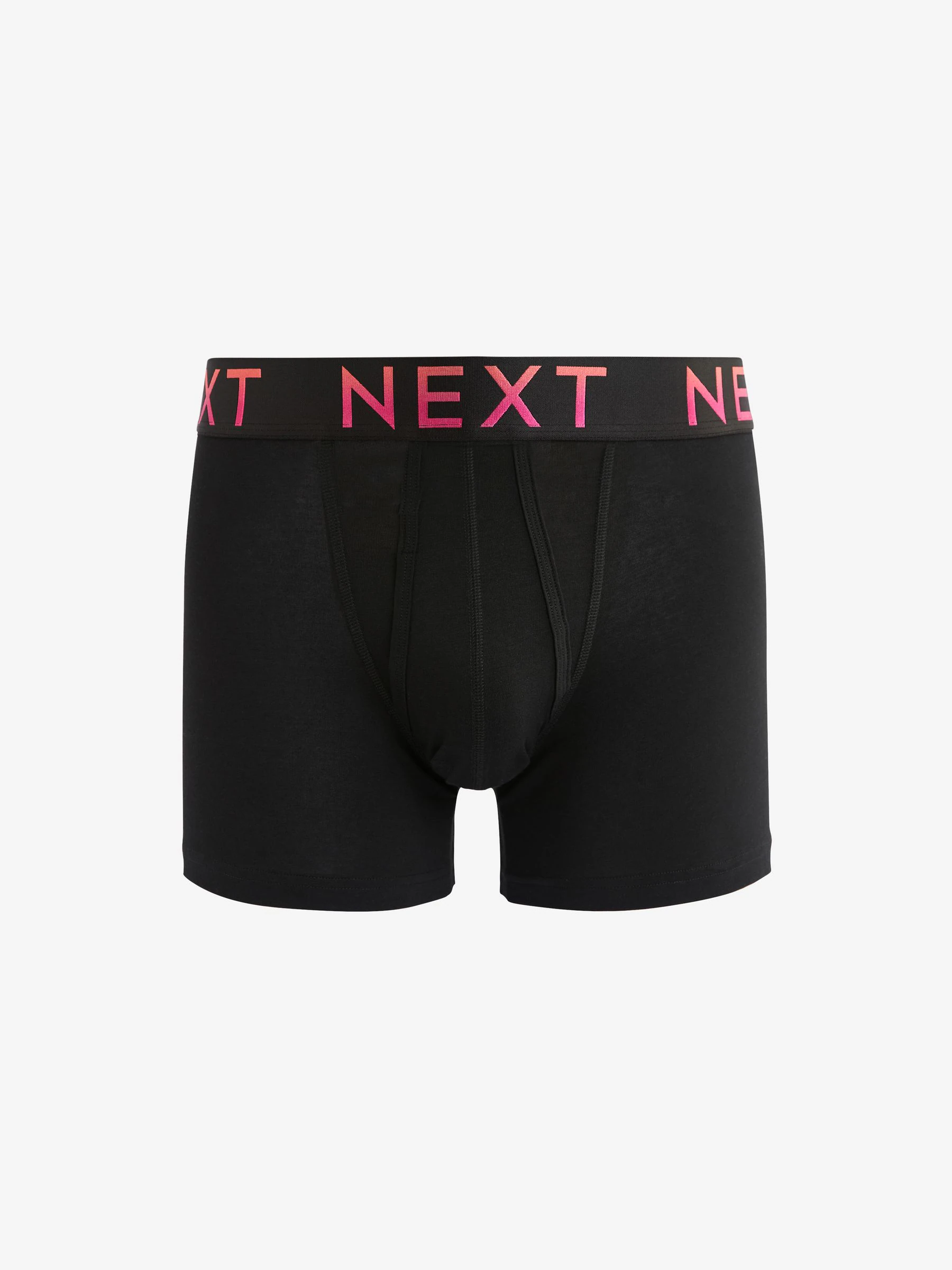 Zwart met felgekleurde ombré tailleband - Standaard - 10 Boxershorts zonder plooi