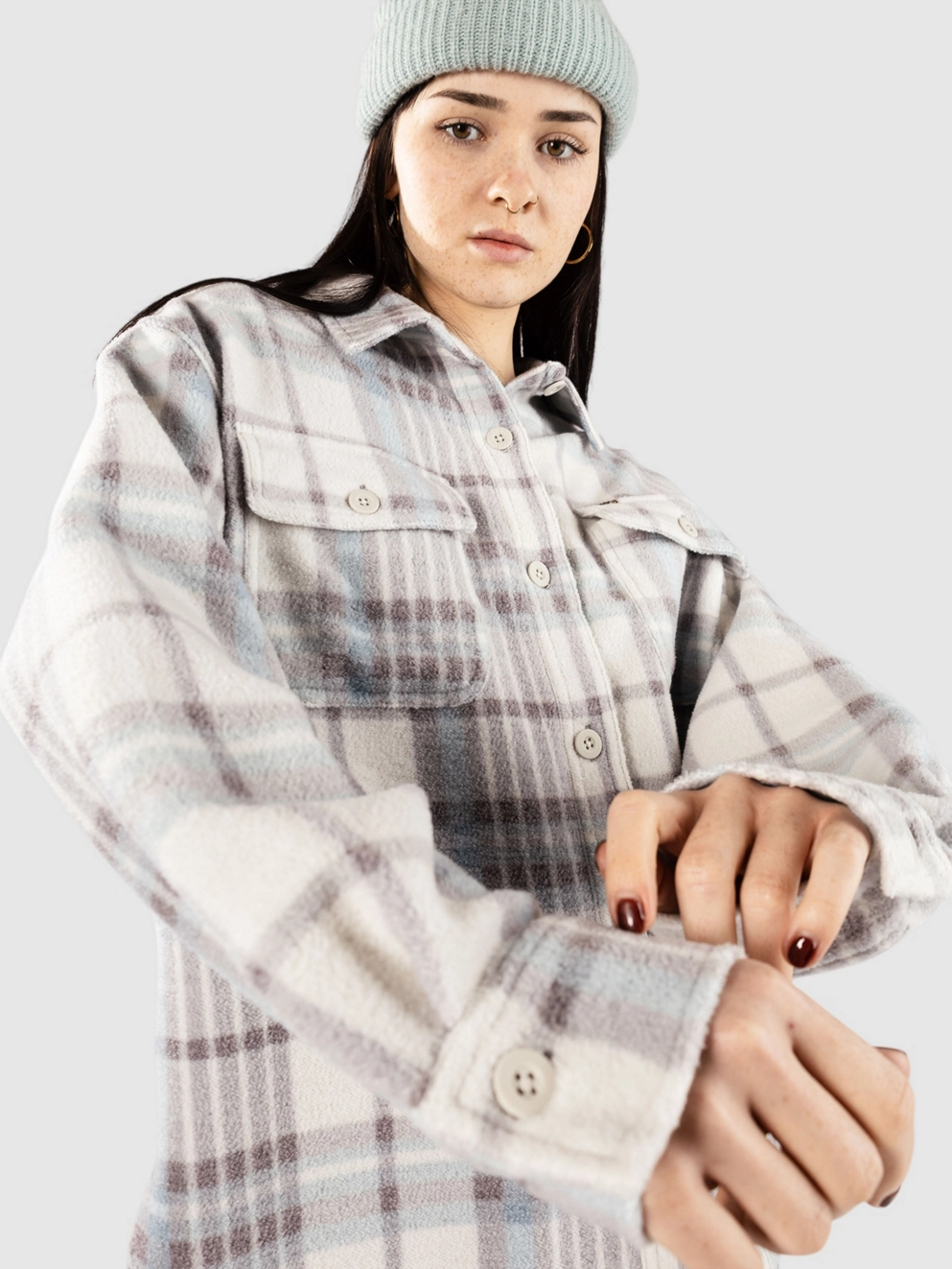 Dravus Eclipse Cozy Flannel Shirt birch/deep taupe/lead