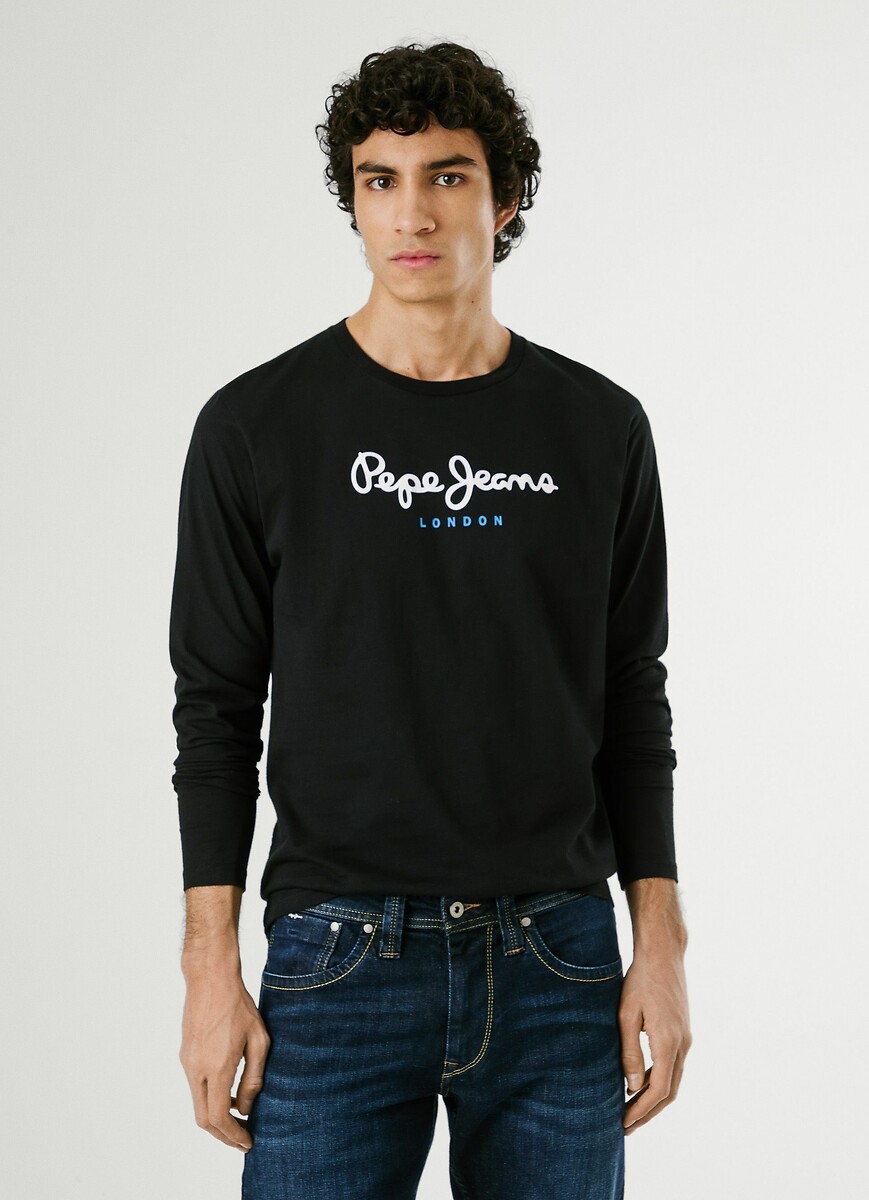 PEPE JEANS<br>Camiseta de manga comprida com gola redonda Eggo
