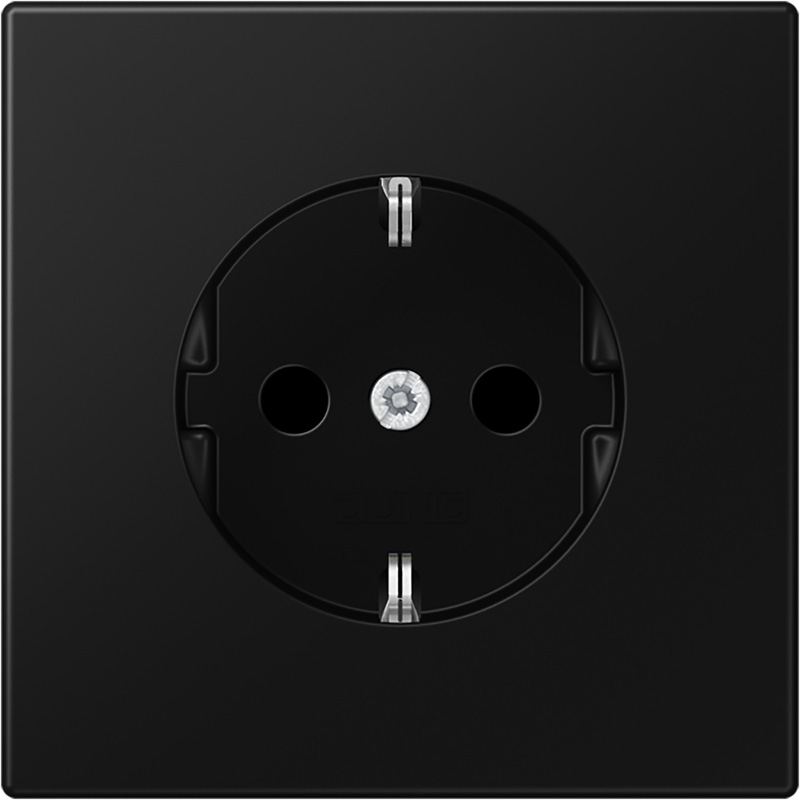 Jung LS990 wandcontactdoos RA inbouw Mat zwart
