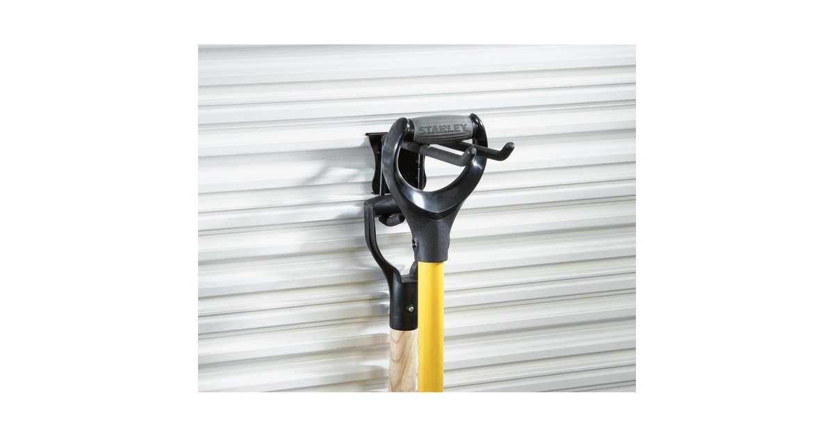 StanleyTrack Wall - Dubbele haak houder  (Zwart)