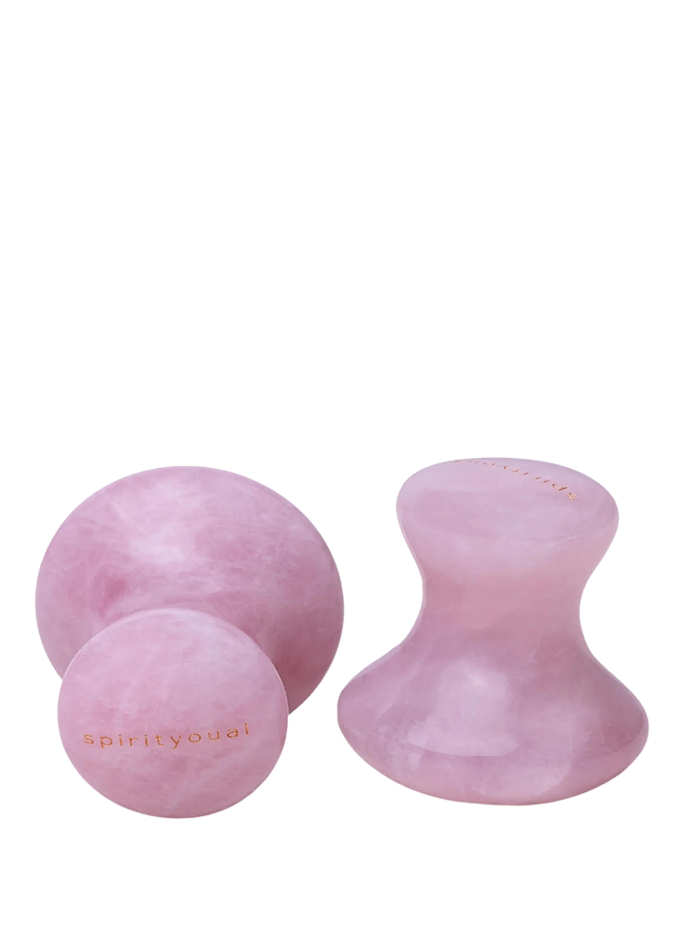 SPIRITYOUAL MUSHROOM DUO ROSE QUARTZ GUA SHA