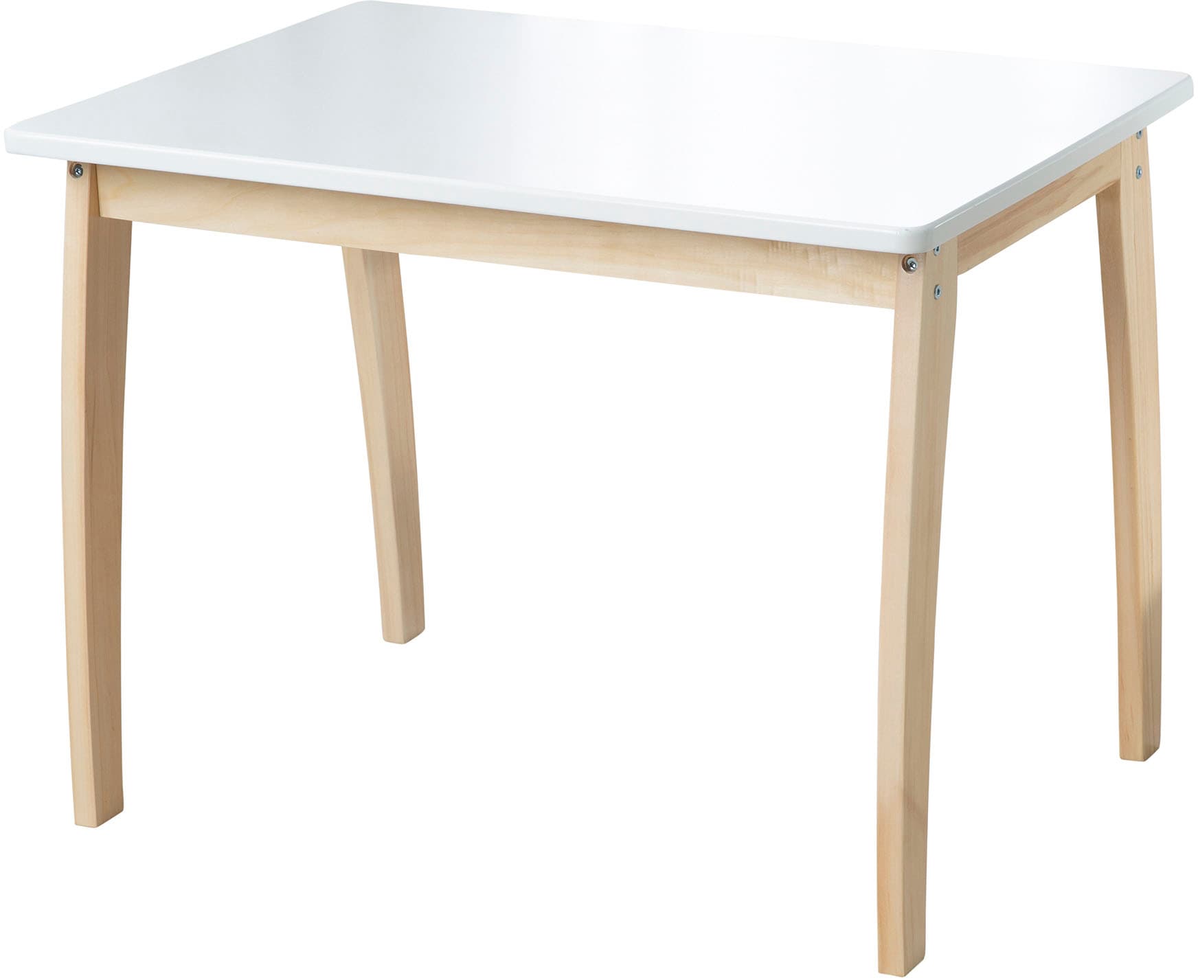 roba® Kindertisch »mit farbig lackierter Tischplatte,  weiss«