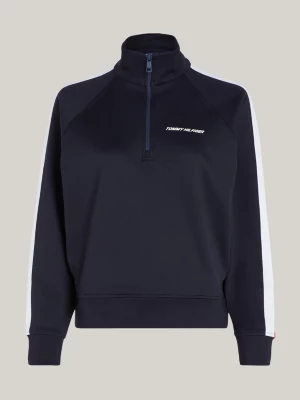 Moletom Curve Sport Global Stripe com meio zíper