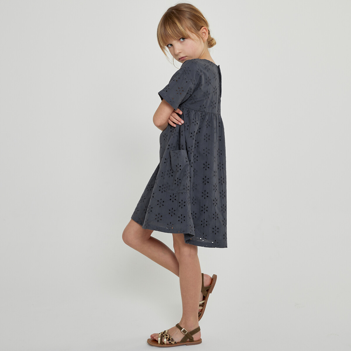COLEÇÕES LA REDOUTE<br>Vestido em renda inglesa