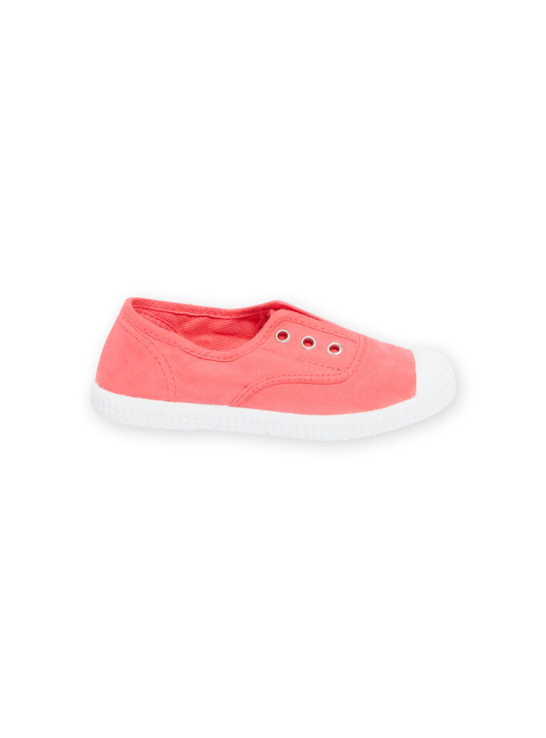 Tennis en toile rose enfant fille