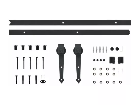 Porte coulissante avec kit de quincaillerie 90x210cm Pin massif