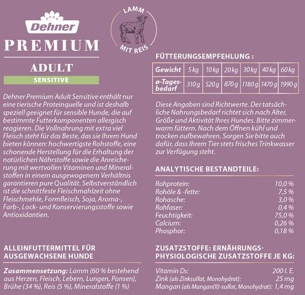 Dehner Premium Nassfutter für Hunde Adult