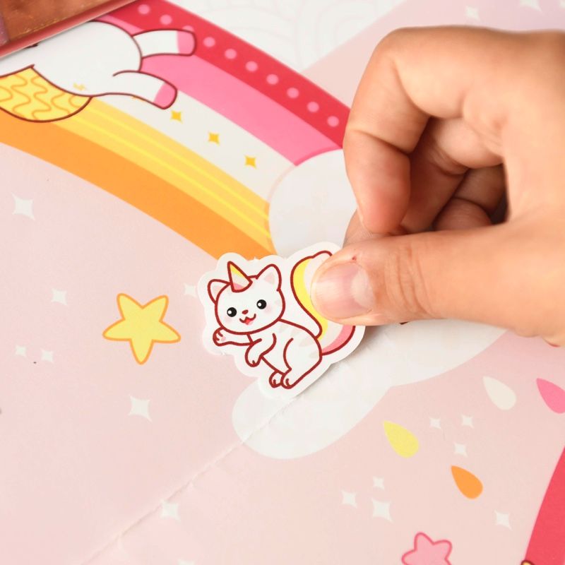 Poster créatif stickers licornes Poppik