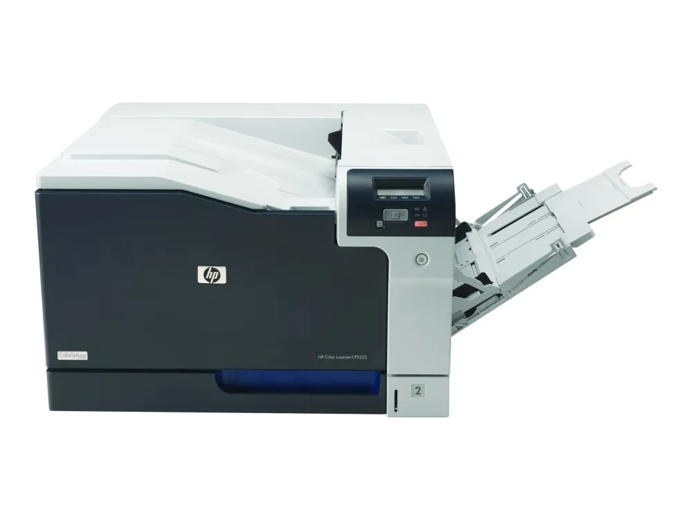 HP Color LaserJet Professional CP5225n - Printer - farve - laser - A3 - 600 dpi - op til 20 spm (mono) / op til 20 spm (farve) - kapacitet: 350 ark - USB, LAN
