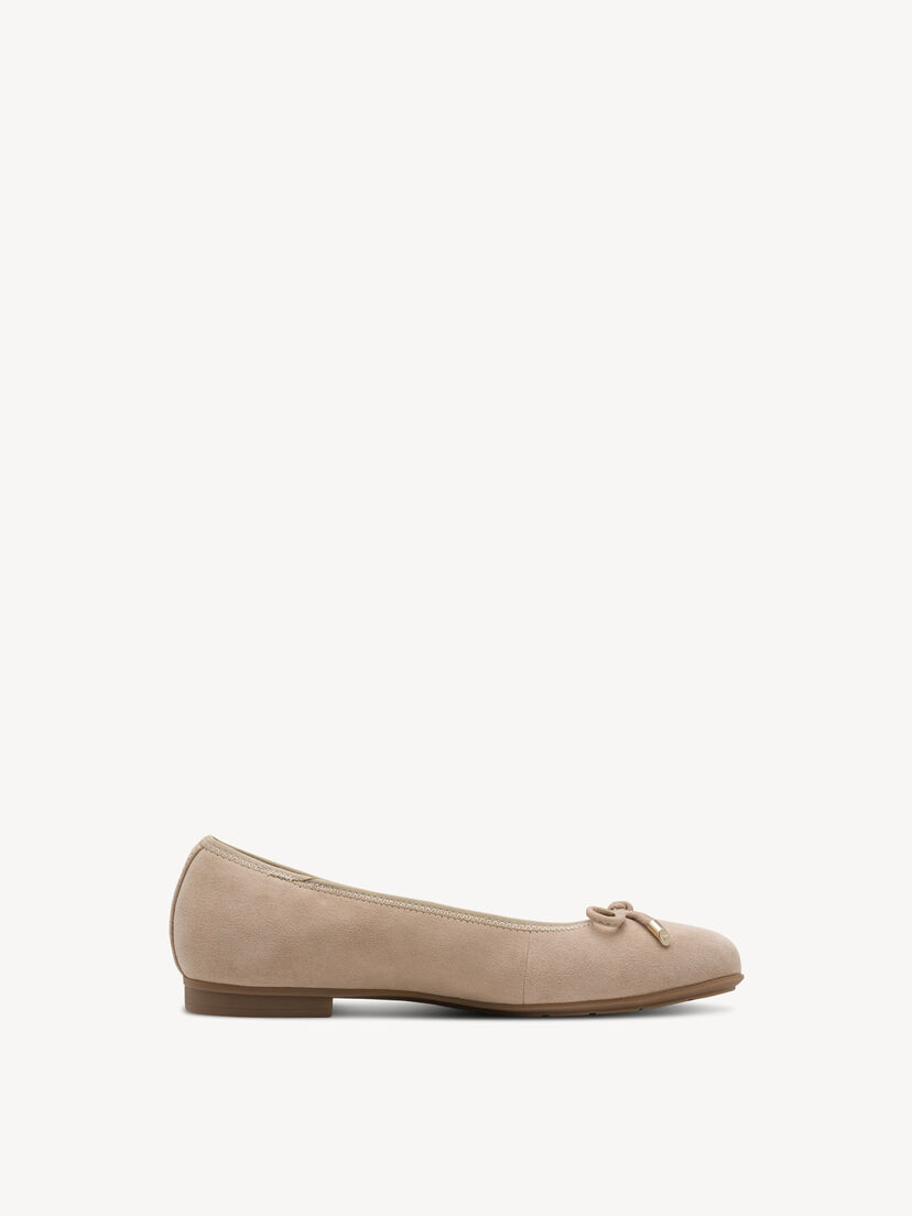 Leren Ballerina - beige