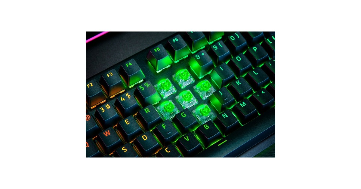 RazerBlackWidow V4 Pro, gaming toetsenbord  (Zwart, US lay-out, Razer Green, RGB leds, Doubleshot ABS)