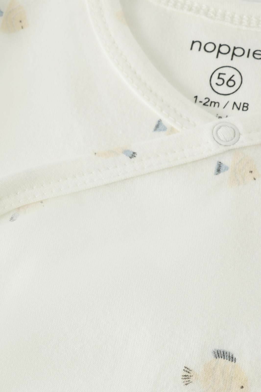 Noppies Newborn Longsleeve all over print - Egret