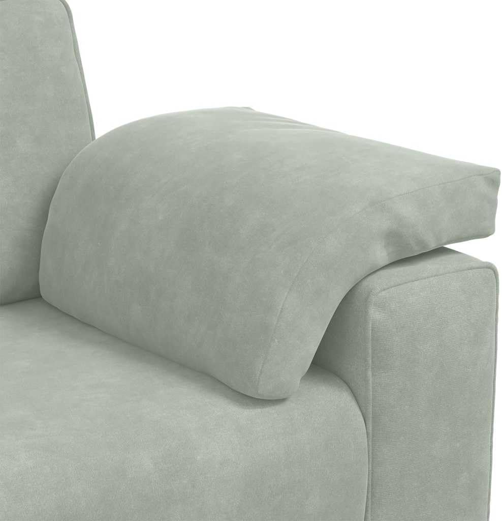 vidaXL Zweisitzer-Sofa Hellgrau 120 cm Samt, 2-Sitzer-Sofa, Couch, Wohnzimmer-Sitzmöbel, Sofa, gepolstertes Sofa