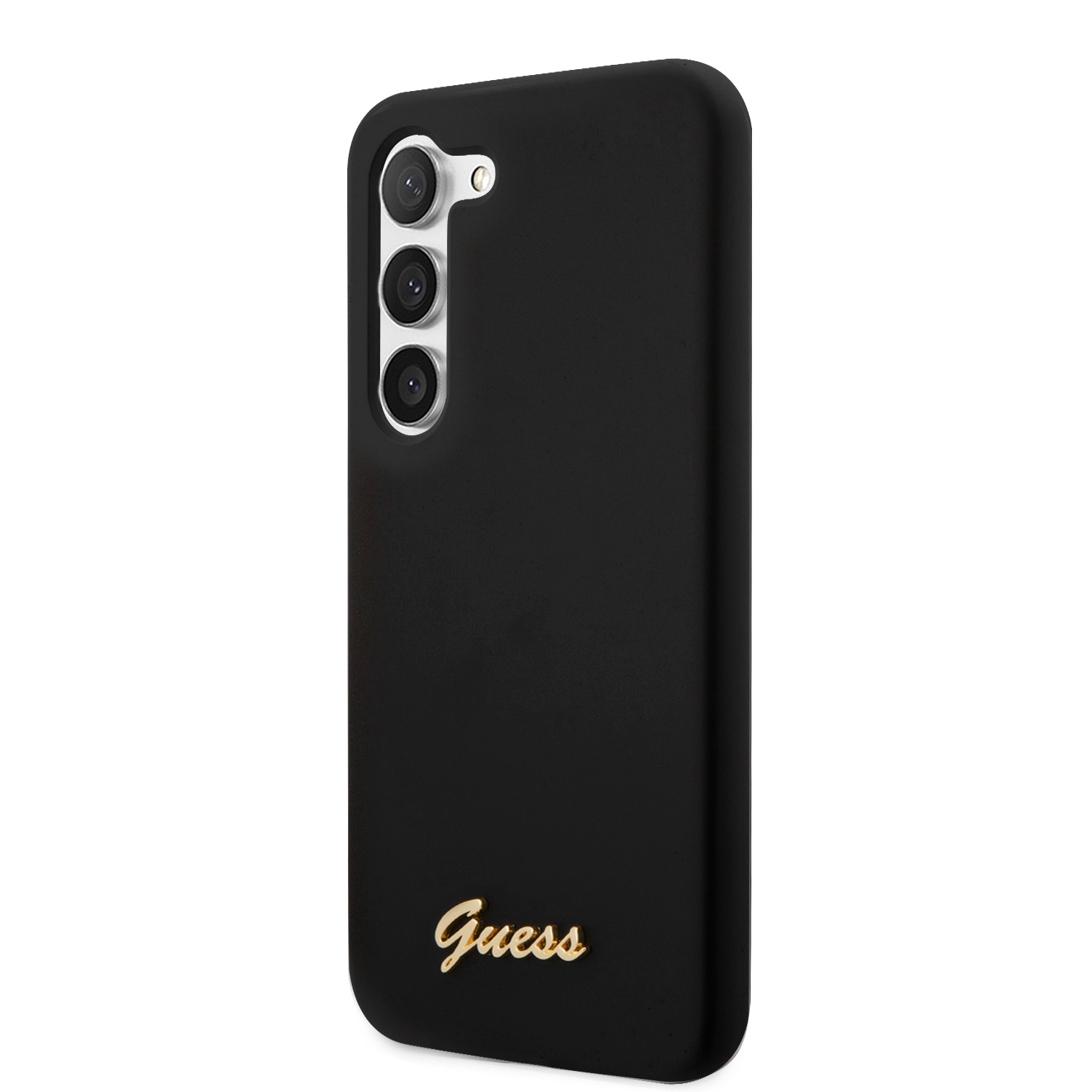 Samsung Galaxy S23 5G Silikon Hardcase Hülle Vintage Script (GUHCS23SSLSMK) - Schwarz / Gold