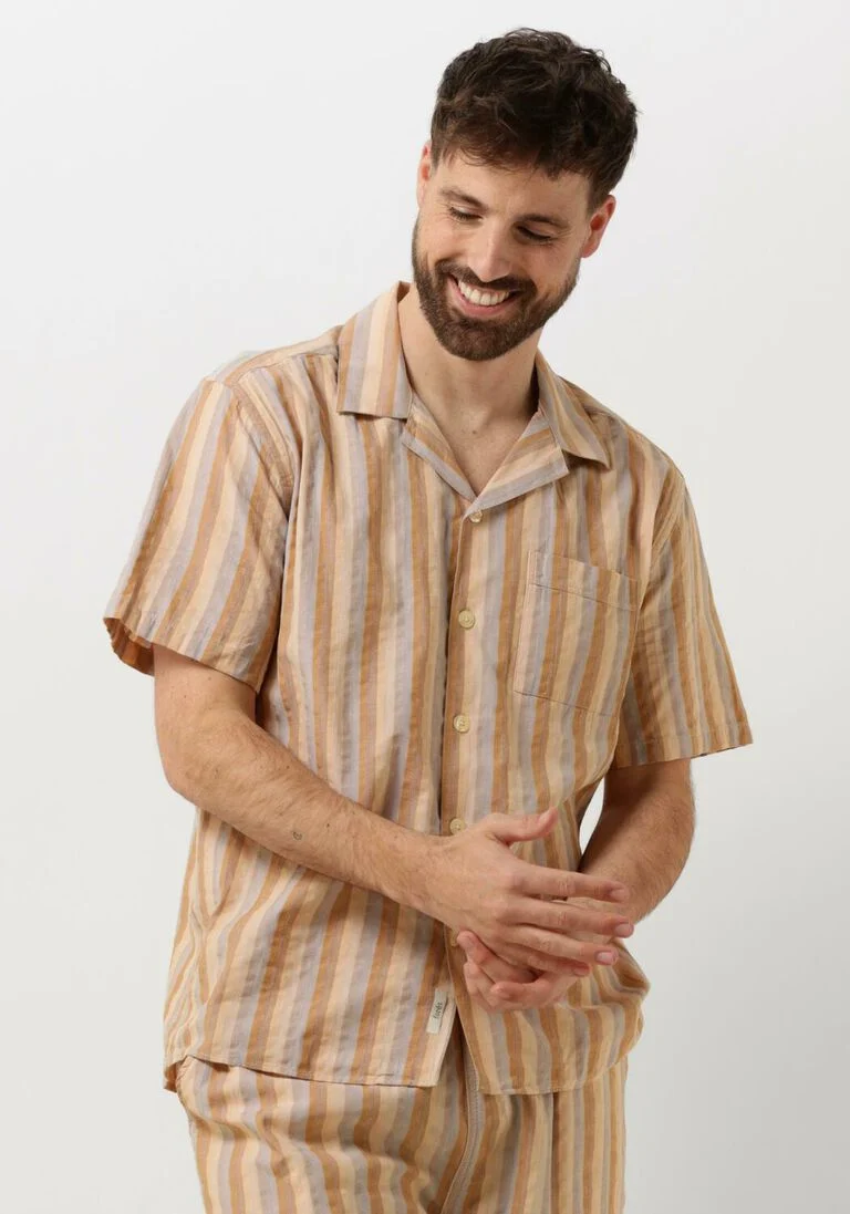 FOR\u00C9T bruine for&eacute;t casual overhemd otter seersucker ss shirt