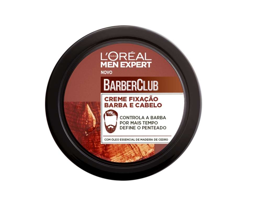 CERA LÓREAL MEN EXPERT BARBERCLUB STYLING CREME FIXAÇÃO BARBA E CABELO 75ML