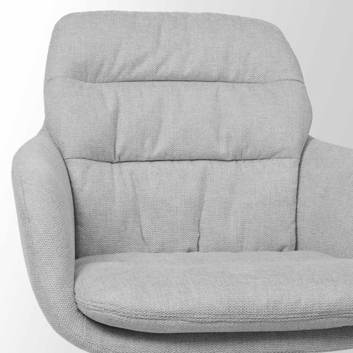 Nolon Nout-Mia Bureaustoelen Set van 2 - Grijs - Wit Onderstel