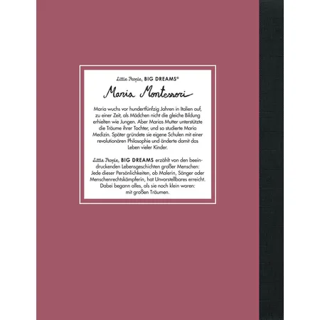Suhrkamp Verlag Little People, Big Dreams - Maria Montessori