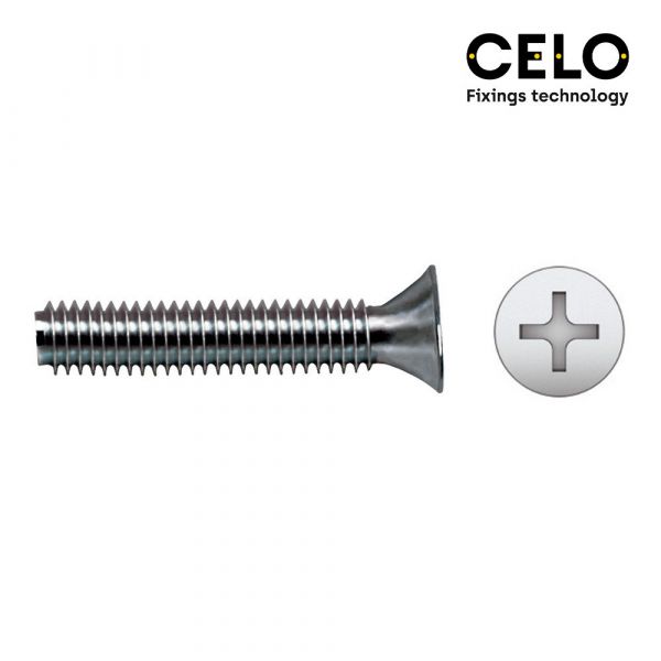 Celo Caixa 500 Uni. Parafuso de Métrica. Escariador, Philips Din/ref 965 5x40 Galvanizado - 17249