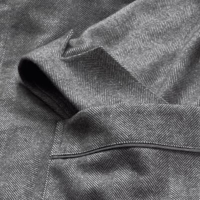 Herrenhausmantel Flanell, Anthrazit
