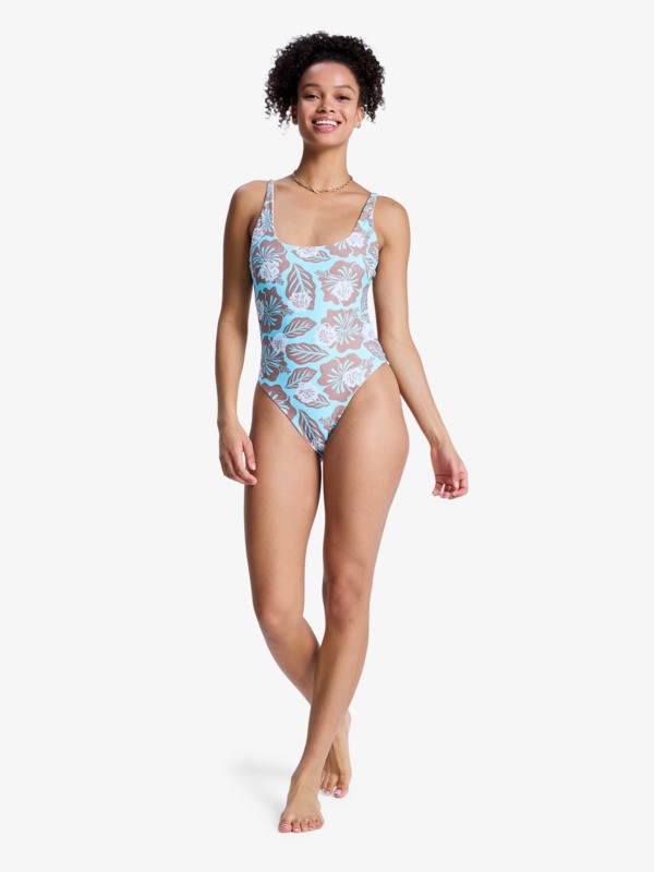 Hibiscus Hype One-Piece Maillot de bain une pièce réversible Vert Femme