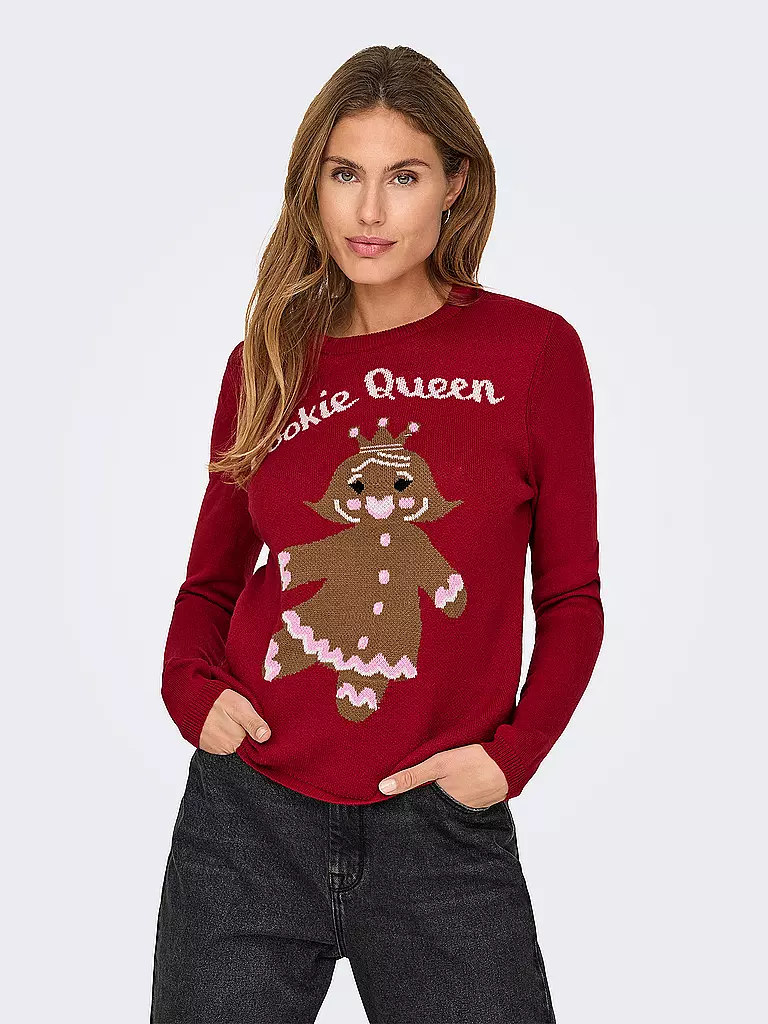 ONLY Pullover  ONLXMAS GINGERBREAD rot