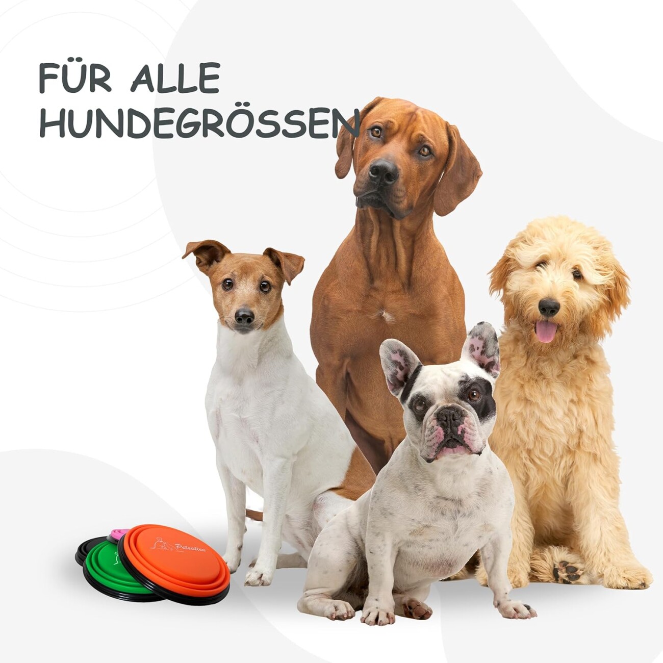 Petsation Faltbarer Reisenapf Grün 350 cm³